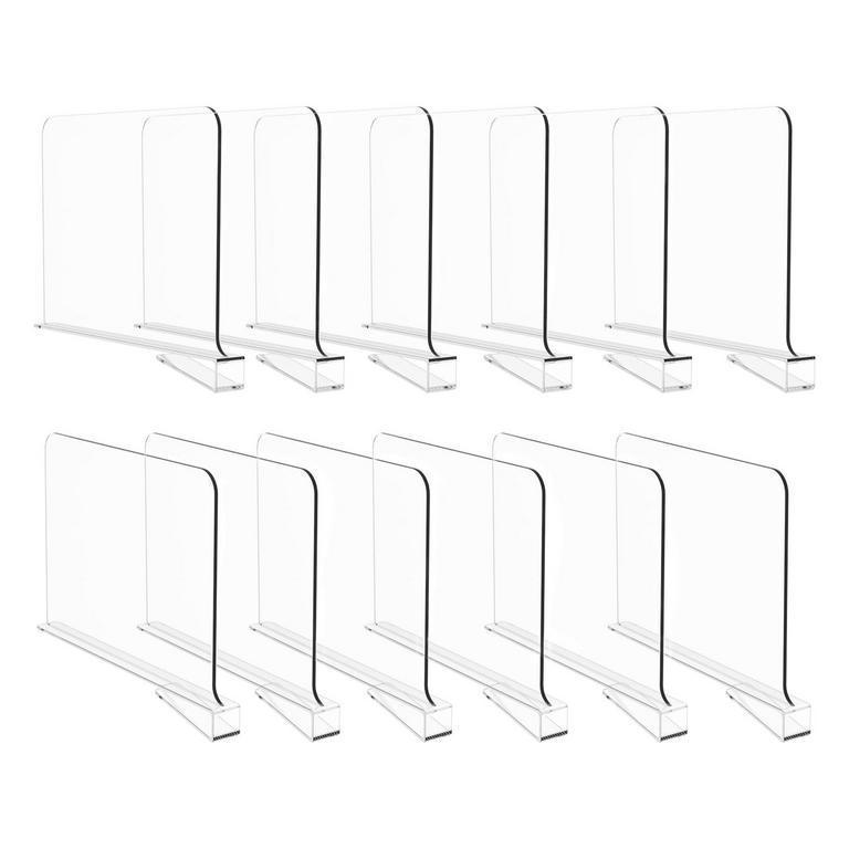 12PK ACRYLIC SHELF DIVIDERS