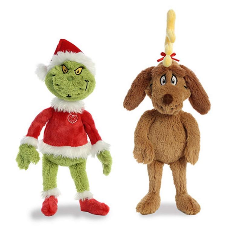 GRINCH SANTA & MAX PLUSHES