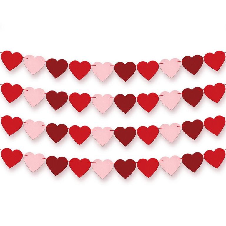 KATCHON FELT HEART GARLANDS
