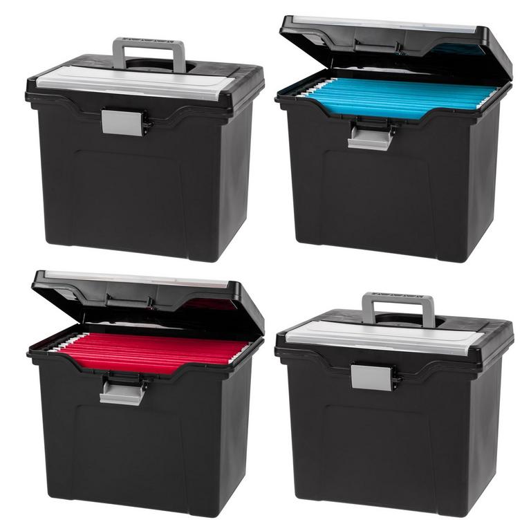 IRIS USA FILE TOTE BOX 4PK