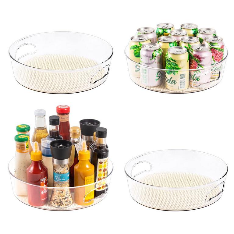 4PK CLEAR LAZY SUSAN ORGANIZER