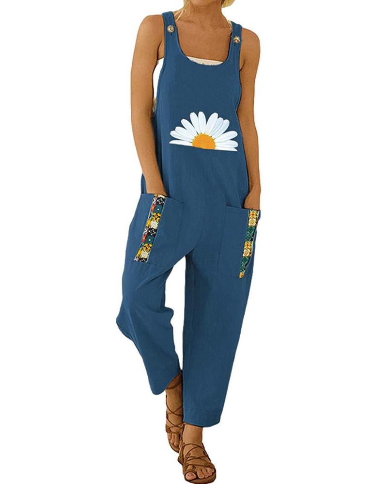 GIHUO LINEN OVERALLS