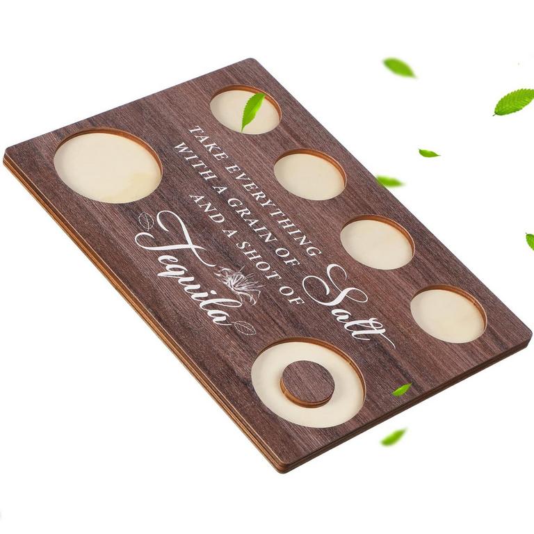 WOODEN SHOT GLASS TRAY