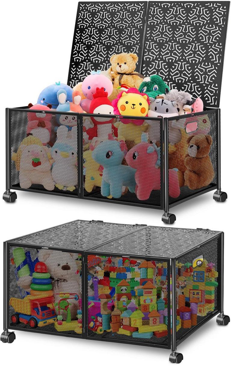2PK METAL TOY BOX STORAGE