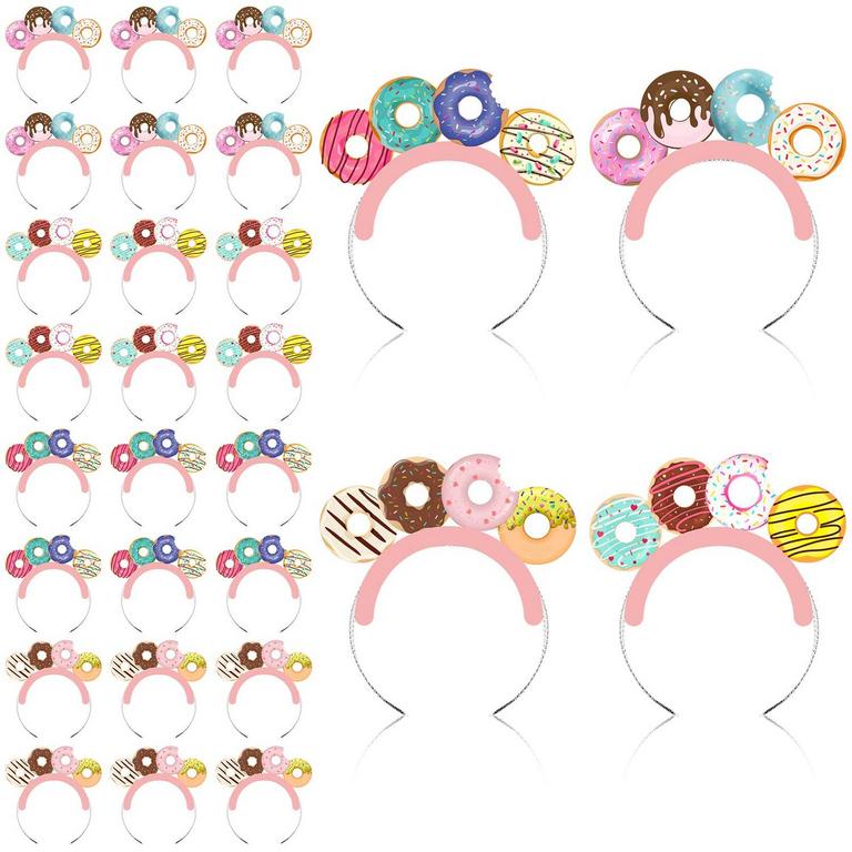 24 PCS DONUT HEADBANDS