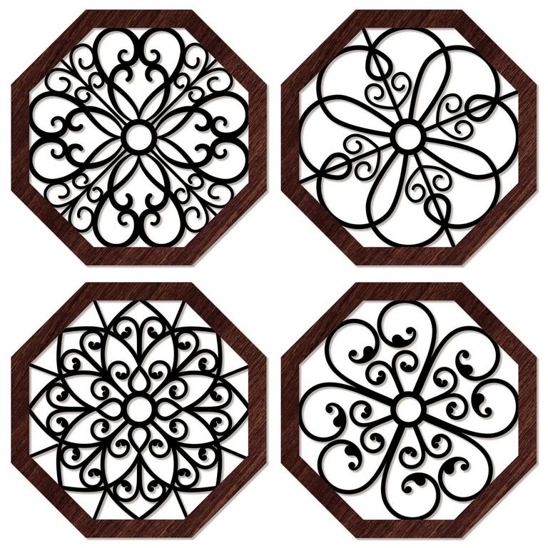 RUSTIC WALL DECOR 4PK