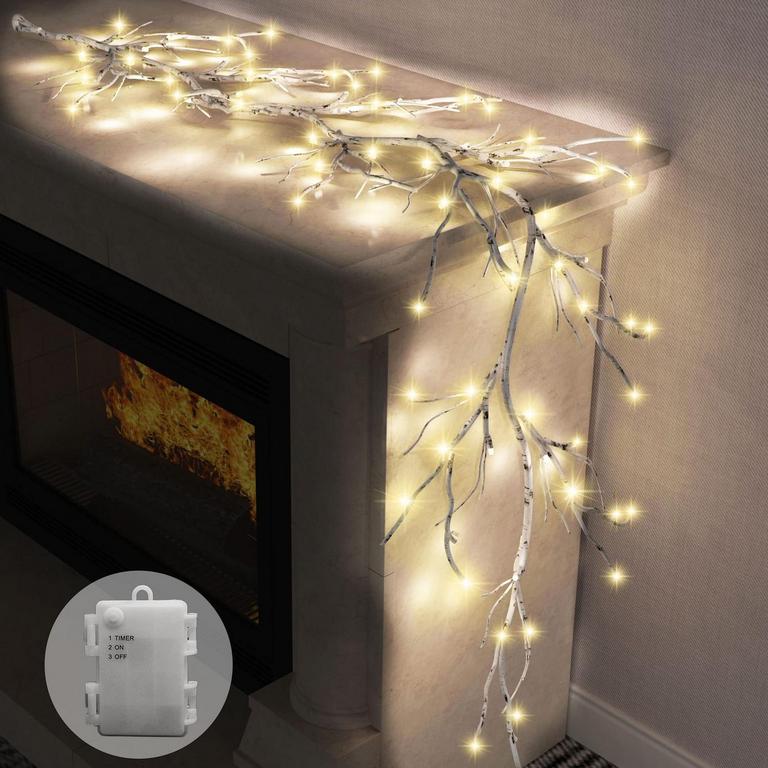 LIGHTED BIRCH GARLAND