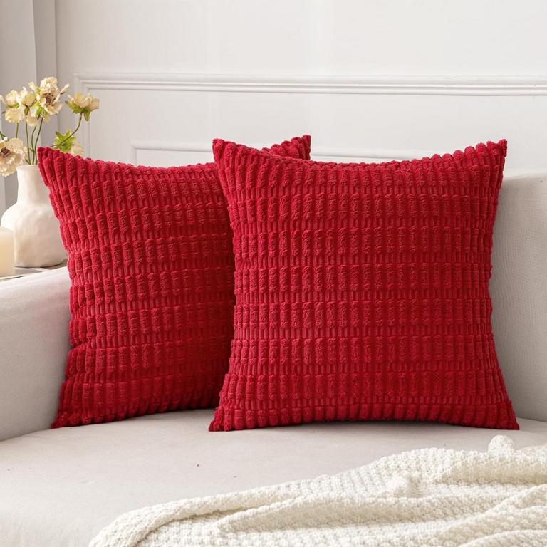 MIULEE RED PILLOW COVERS