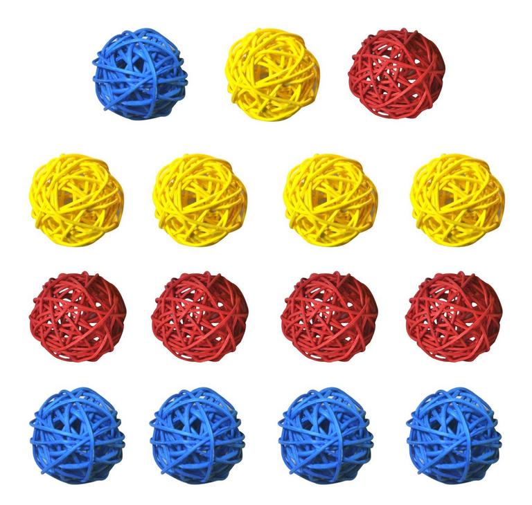 15 SIMOUTAL RATTAN BALLS
