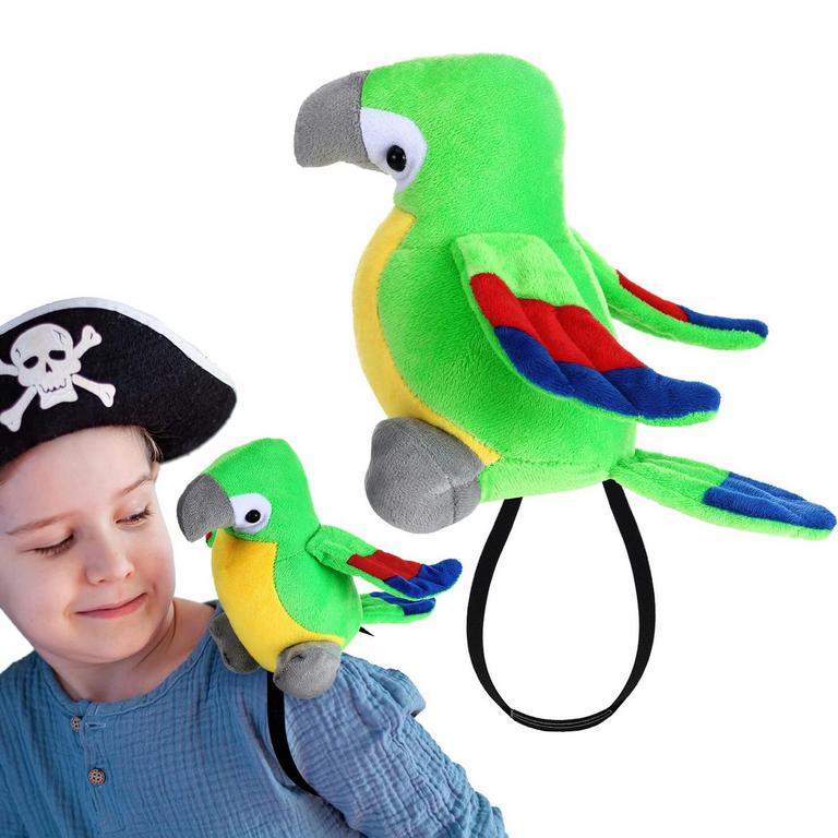 10IN STUFFED PIRATE PARROT