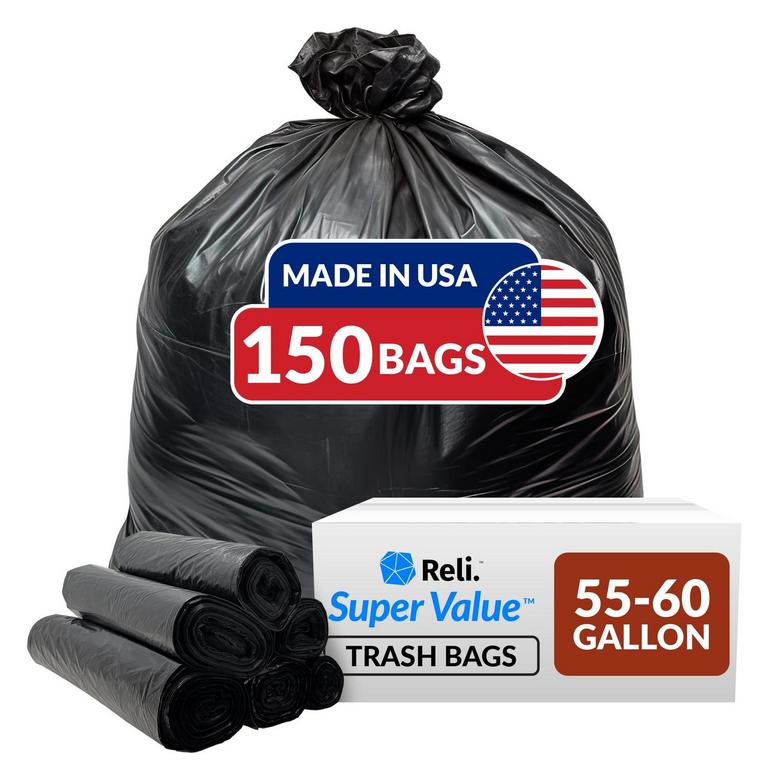 RELI. 55-60 GAL TRASH BAGS 150PK 