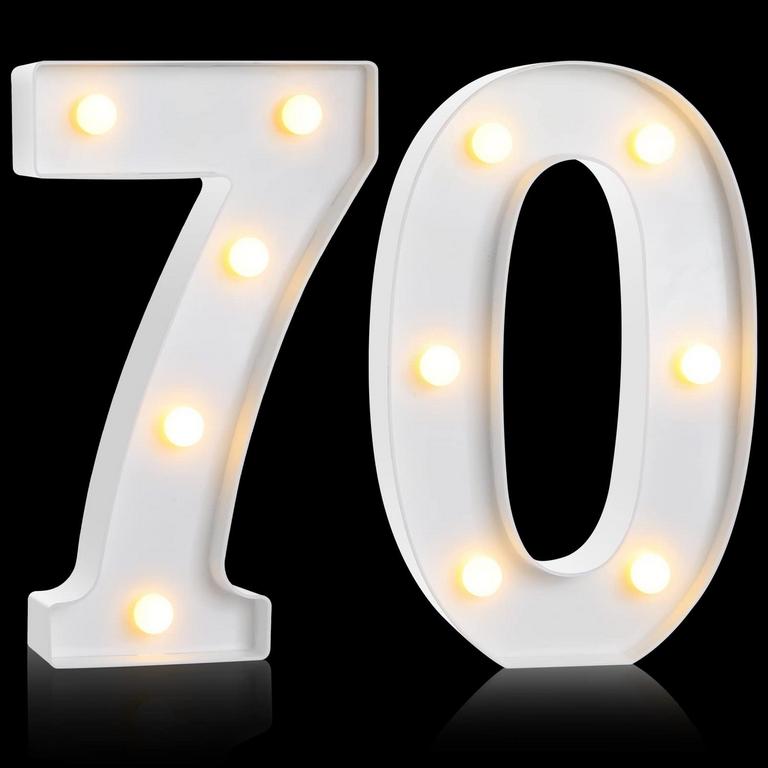 TREELA LED LIGHT NUMBERS 8.7" 2PK