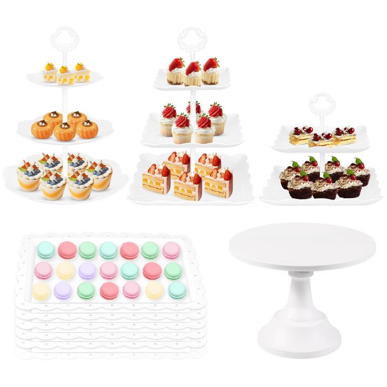 WHITE CAKE STAND SET