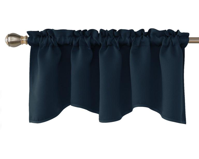 DECONOVO NAVY VALANCE 42"X18"
