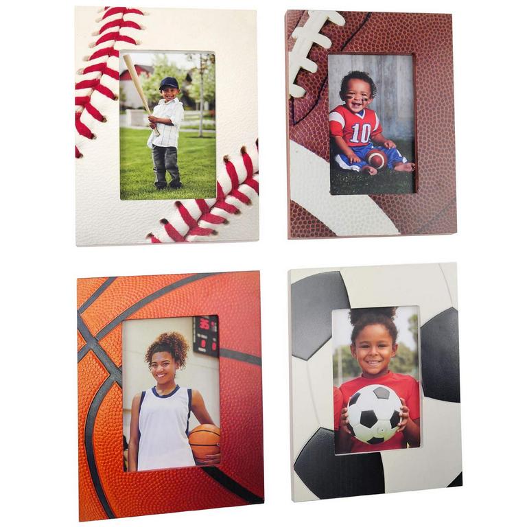  4 EXCELLO SPORTS PICTURE FRAMES 4"X6"