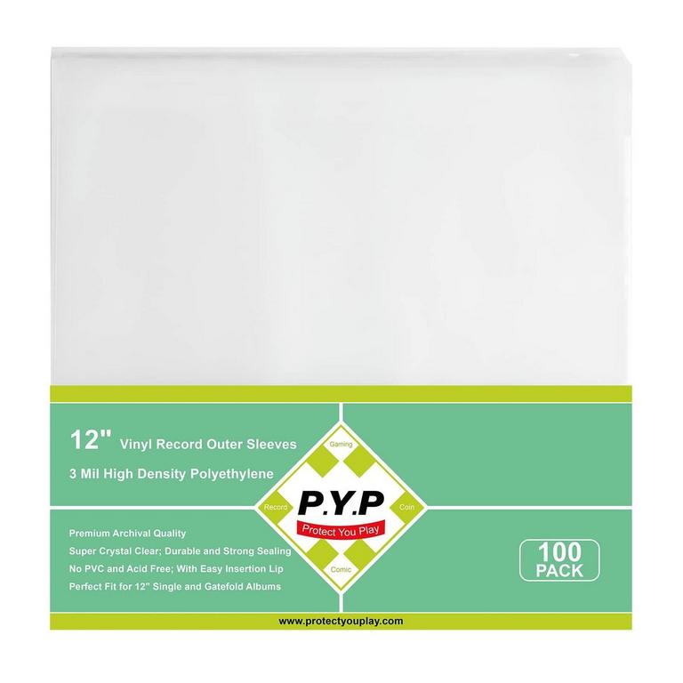100-PK VINYL RECORD SLEEVES