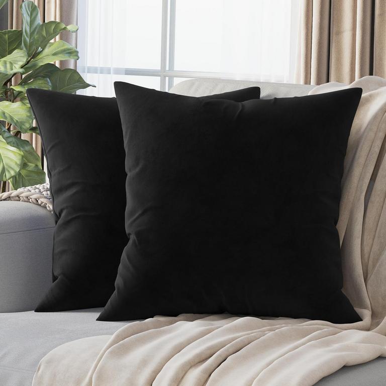 NEATERIZE VELVET PILLOW COVERS 2PK 20"X20"