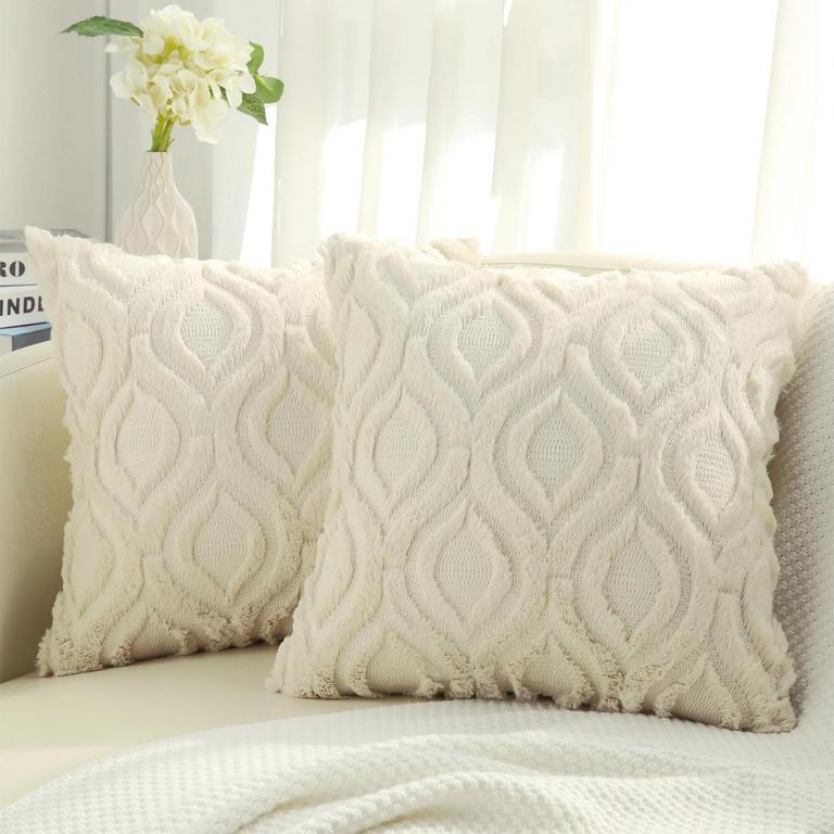 DECORUHOME 16IN PILLOW COVERS 2PK
