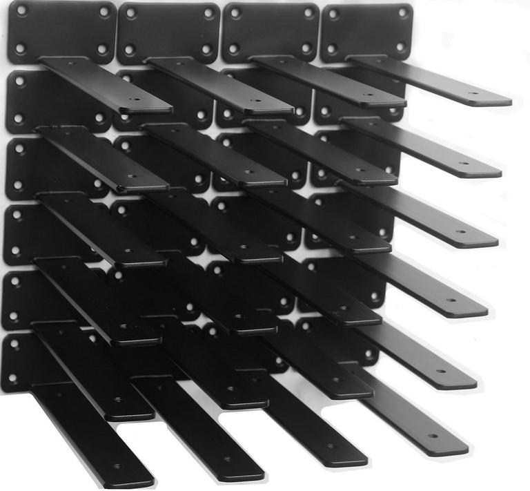 MHMYDZ 8IN BLACK L BRACKETS 8PK