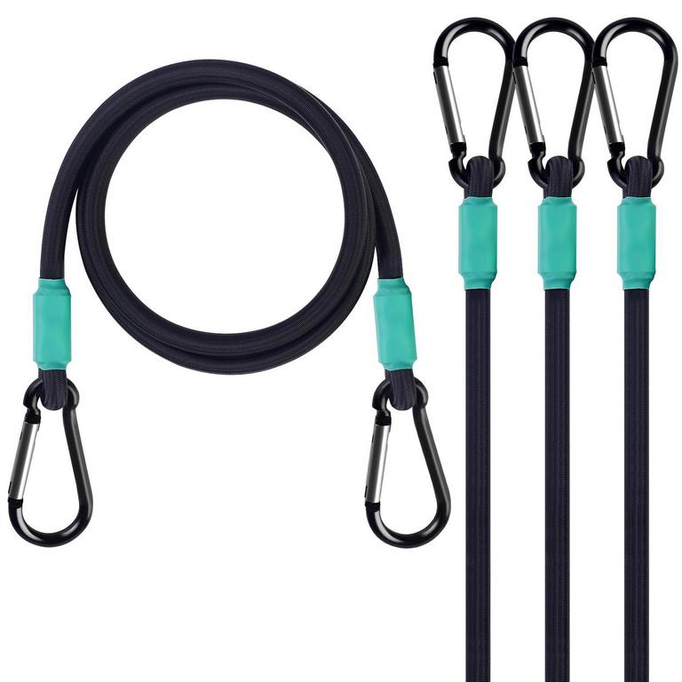 12IN BLACK BUNGEE CORDS 4PK