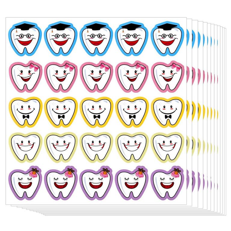 JECERY FUNNY TEETH STICKERS