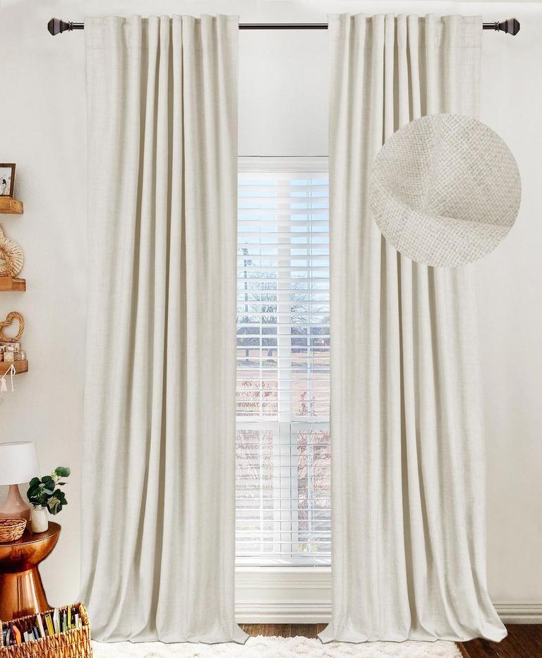 2 BLACKOUT SHIELD CURTAINS 50"X102"