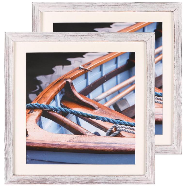 ANTIQUE WOOD FRAME SET 12"X12"