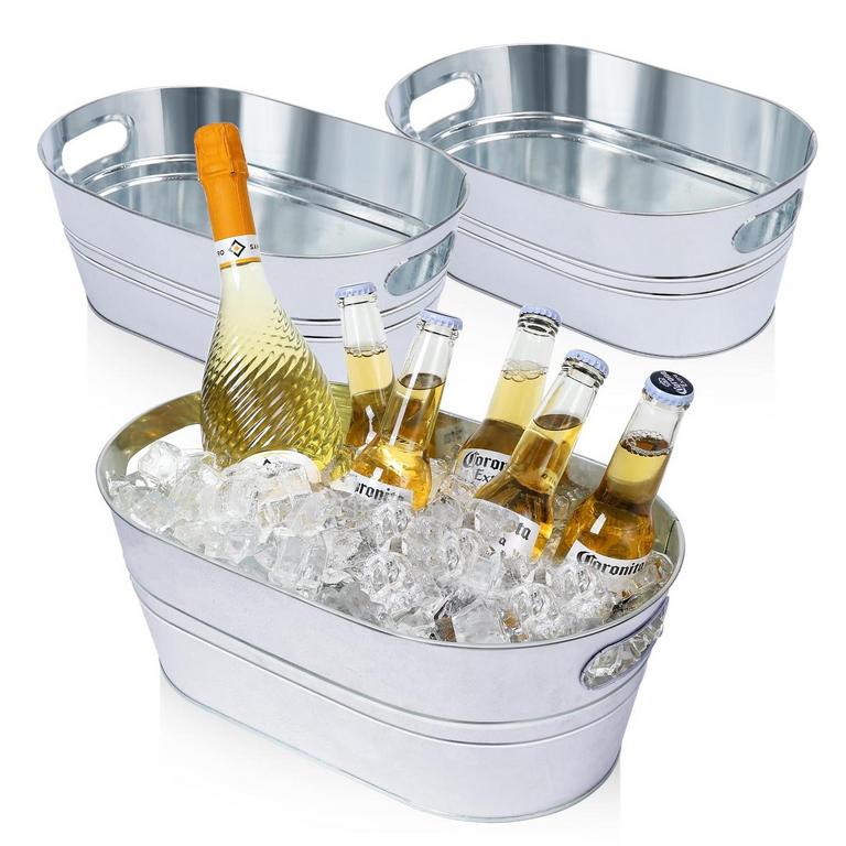 3PC GALVANIZED ICE BUCKETS