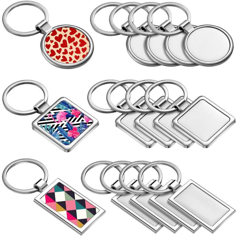 12PC SUBLIMATION BLANK KEYCHAIN