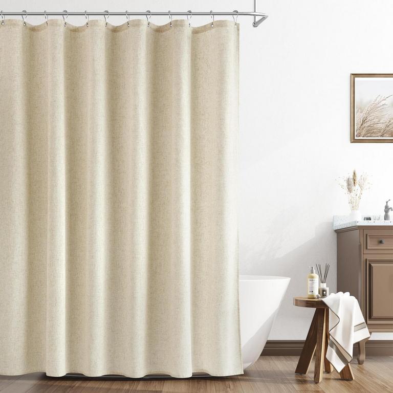 NATUROOM LINEN SHOWER CURTAIN