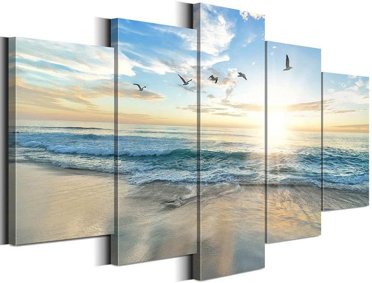 BIUFO SEASCAPE PAINTINGS 5PC