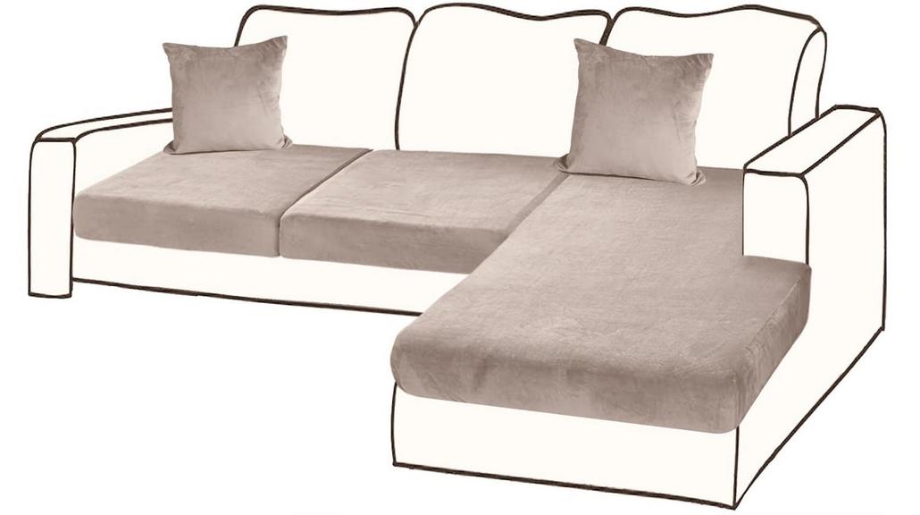 VELVET COUCH & CHAISE COVER SET 