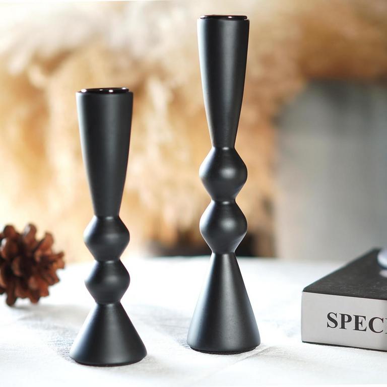 CANDLESTICK HOLDERS BLACK