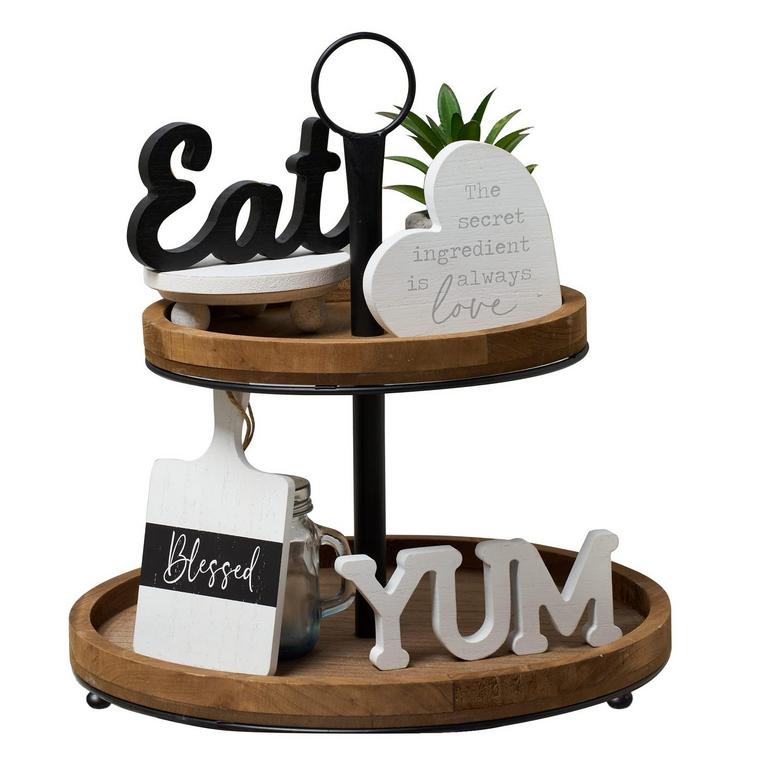 GENMOUS 2-TIER TRAY SET