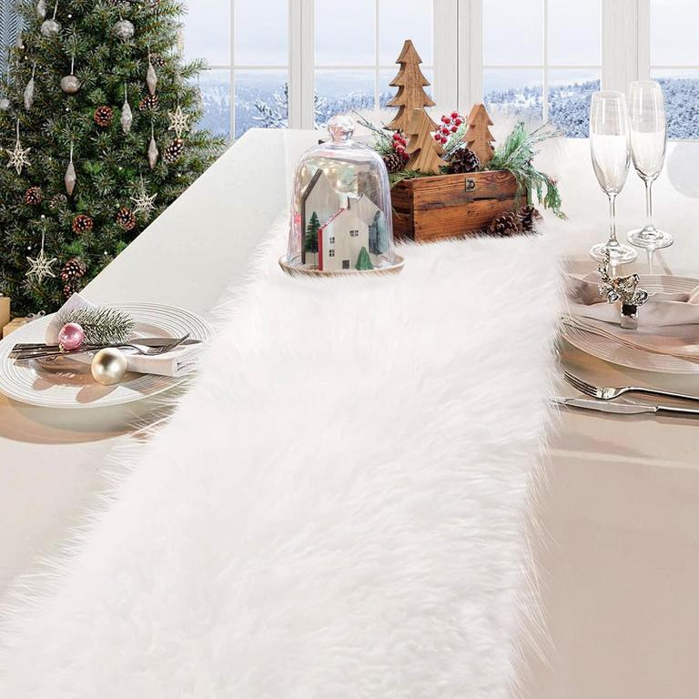 YUBOO 72IN WHITE TABLE RUNNER