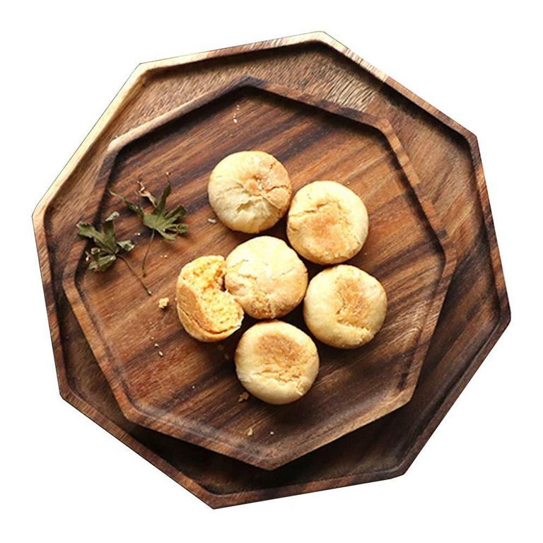 ACACIA WOODEN TRAY SET 2PC