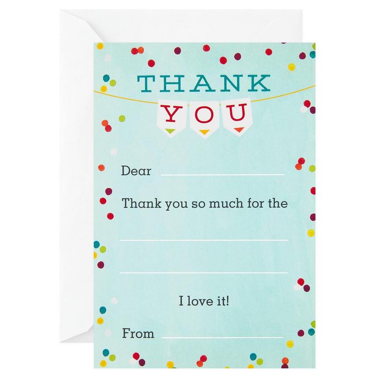 HALLMARK KIDS THANK YOU CARDS