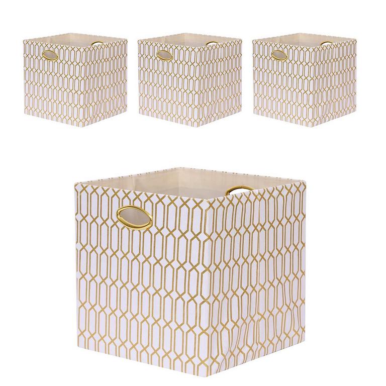 FOLDABLE STORAGE BASKETS 4PK