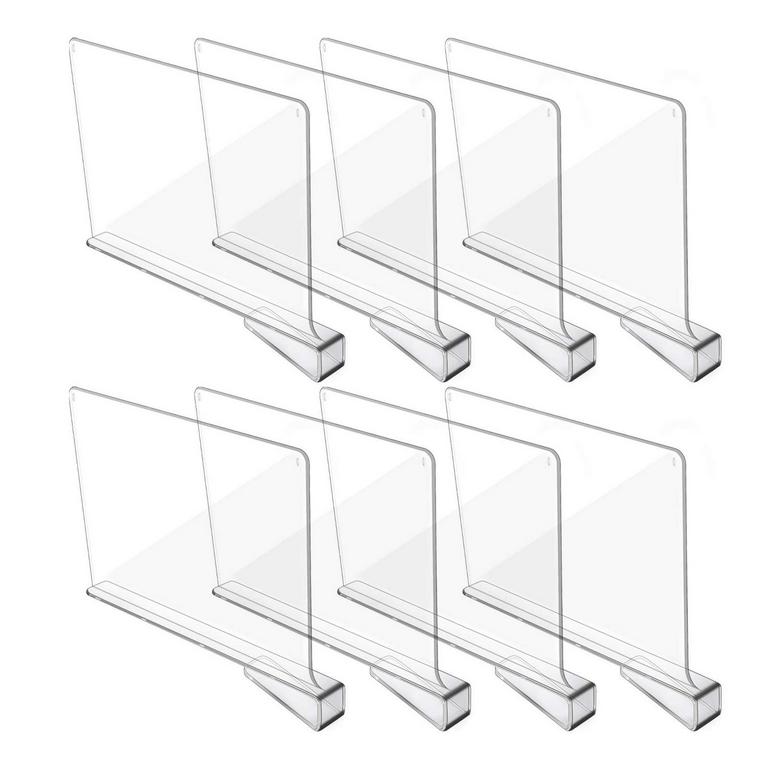 ACRYLIC SHELF DIVIDERS 8PK
