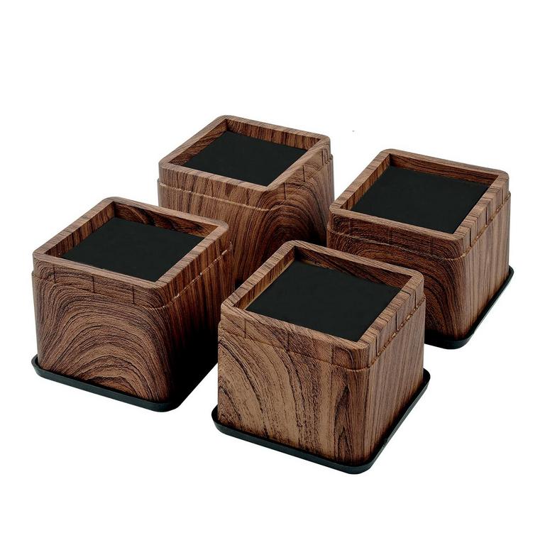 BTSD 3IN WOOD BED RISERS 4PK 