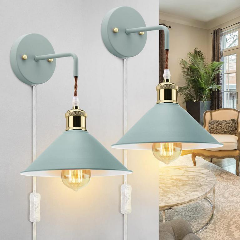 BLUE WALL SCONCES