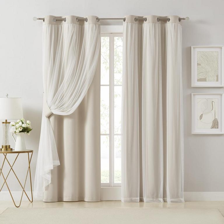 BEIGE BLACKOUT CURTAINS