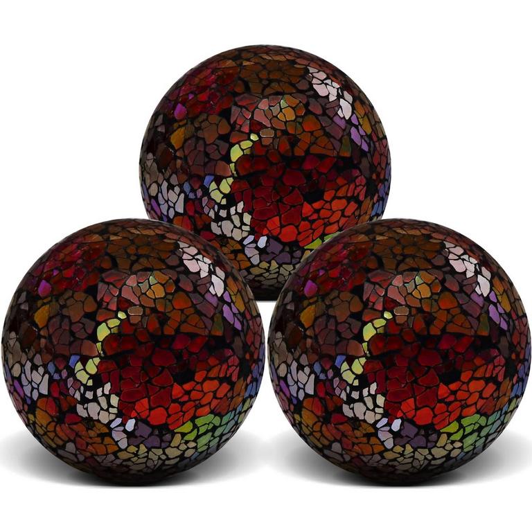MOSAIC GLASS BALLS SET