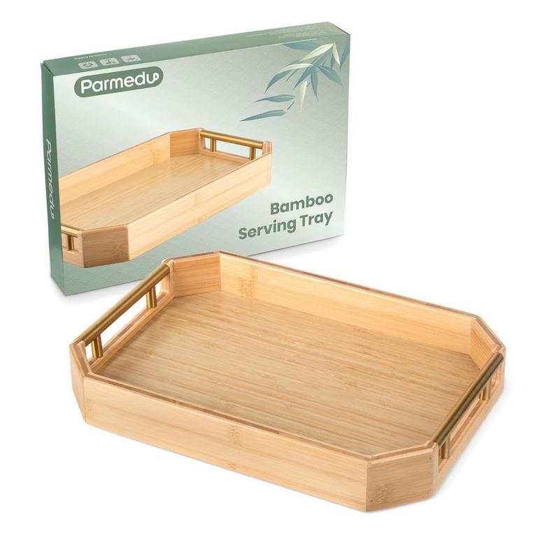 NATURAL BAMBOO SERVING TRAY