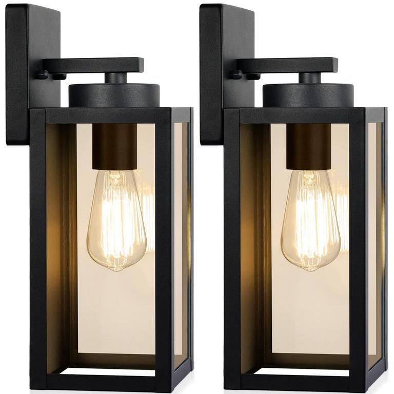 BLACK OUTDOOR WALL LAMPS