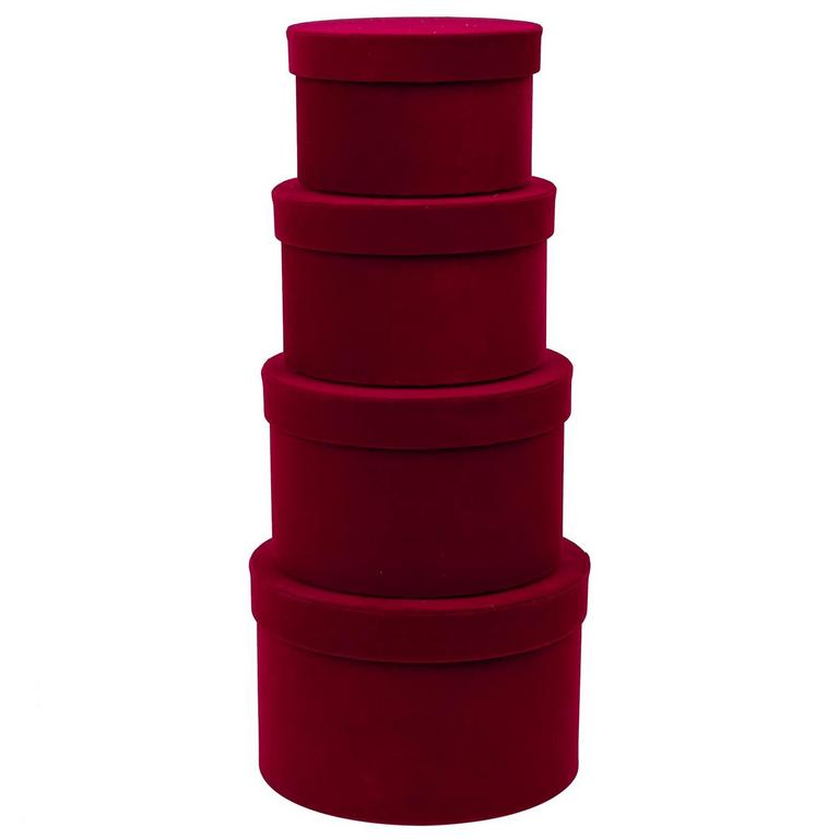 RED VELVET GIFT BOXES 4PK