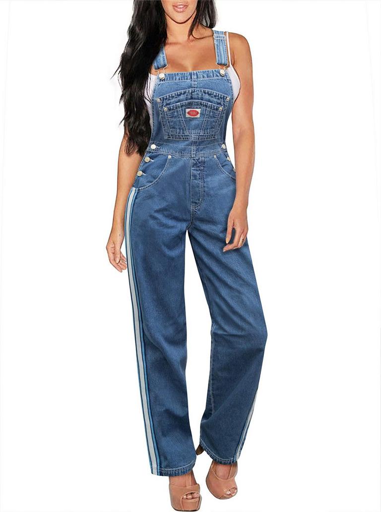 REVOLT WOMEN DENIM OVERALLS