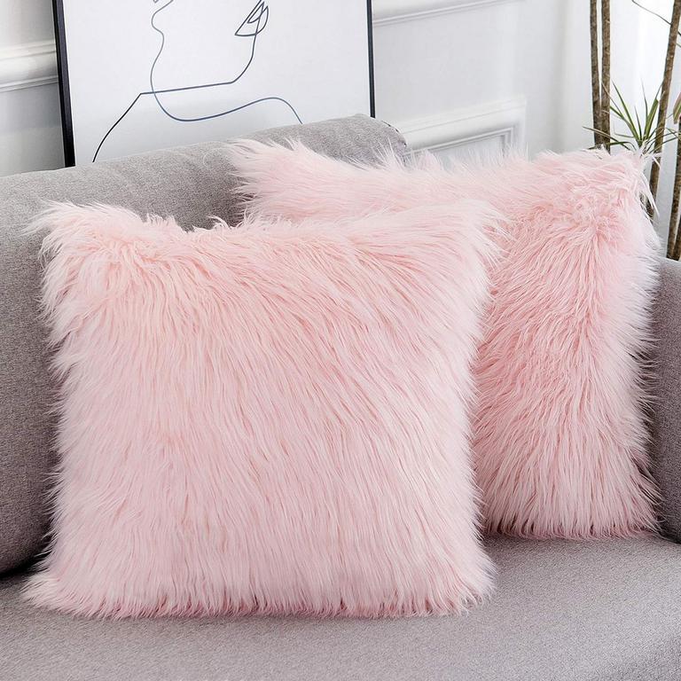 2 WLNUI FLUFFY PILLOW COVERS 20"X20"