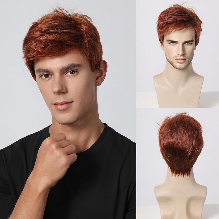 ALLBEL MENS AUBURN WIG