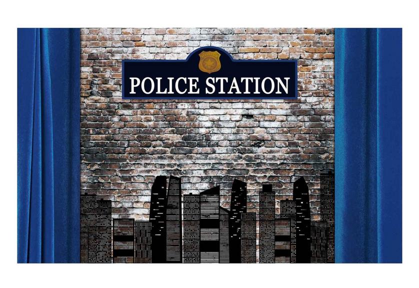 FUNNYTREE POLICE STATION BACKDROP
